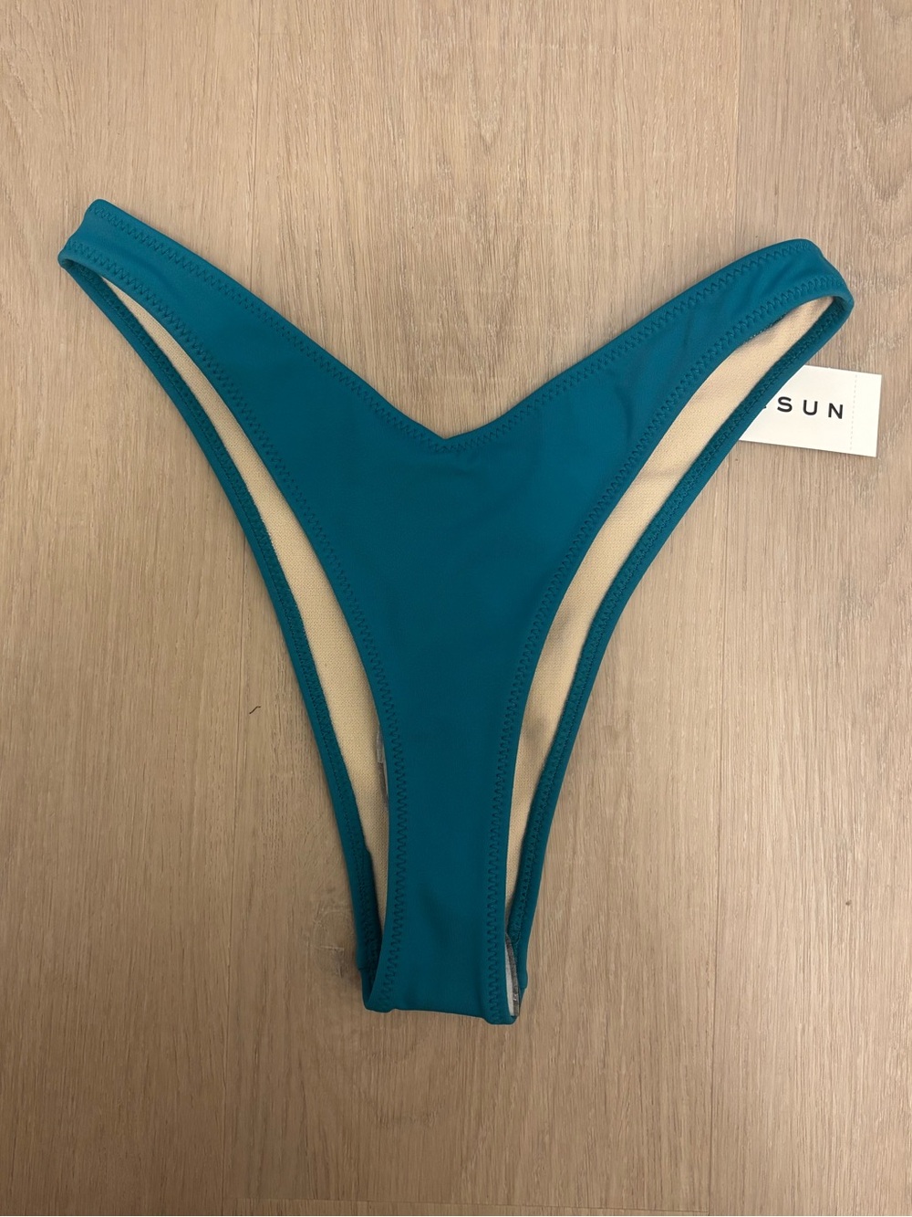 PacSun Blue Hour Cece V High Cut Bikini Bottom in XS